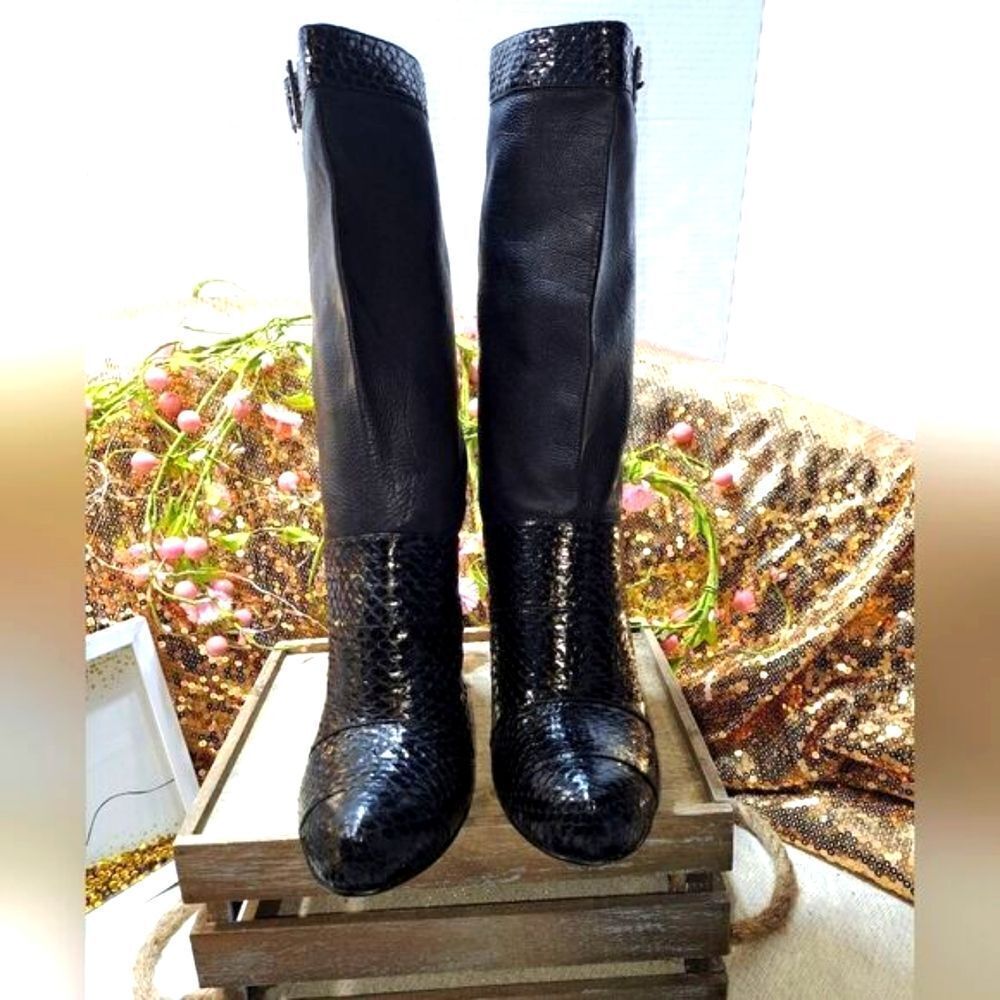 NWOB Rachel Zoe Snake Skin Nappa Leather Boot - Picture 7 of 15